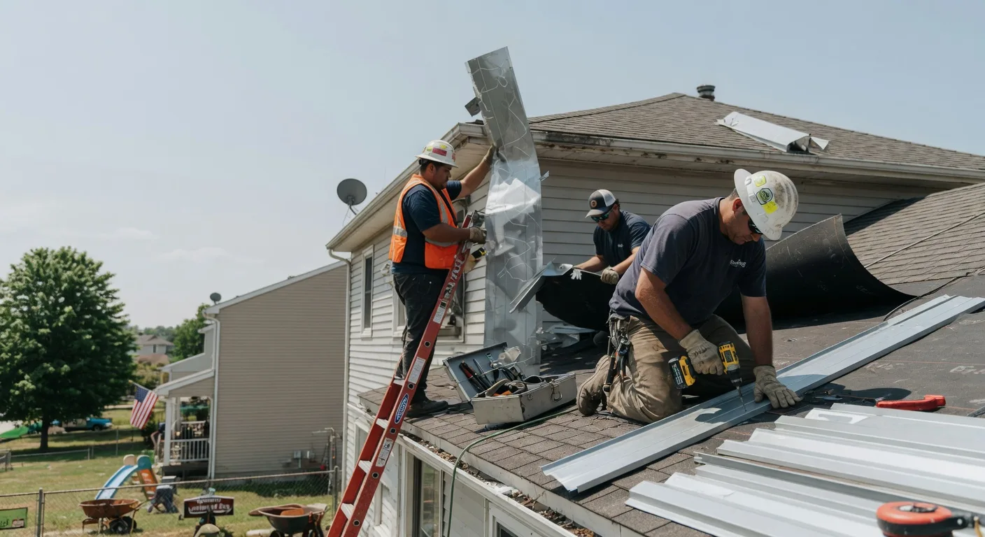 Storm Damage Metal Roof Repair in Fredericksburg, PA